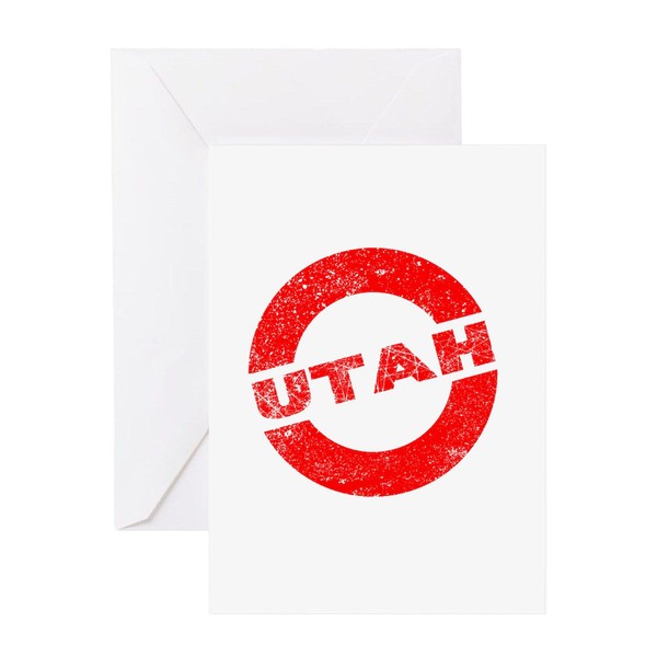 CafePress Rubber Ink Stamp Utah Greeting Cards Folded Greeting Card