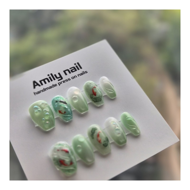 [Jade Pond] Jade Pond handmade nail tips - Short Square