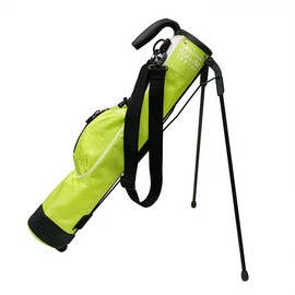 Orlimar Pitch 'N Putt Junior Golf Bag with Stand, Ultra-Lightweight Lime Green 25” Tall Kids Golf Club Bag for 7 or Fewer Clubs with 2 Way Divider Top 1 Zippered Pocket Shoulder Strap Carry Handle