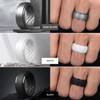 Egnaro Men's Silicone Rings 10mm Wide 2.5mm Thick, Rubber Wedding