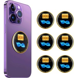 Cell Phone Protection Neutralizers Stickers for Smart Phones/Tablets/Laptops/Computer/WiFi/Priner/TV Electronic Devices Blocker 6 Pcs Black