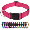 TagME Dog Collar, Adjustable Reflective Nylon Dog Collar with Quick