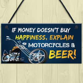 Red Ocean Motorcycle Biker Gifts For Men Dad Motorbike Garage Sign Man Cave Christmas Gifts For Him