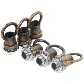 6 Set Light Fixture Hooks Ring 8kg Load 14mm ID M10 Lamp Female Loop Holder, Lifting Eye Nut Hook Ring Shape Structural Support to Chandelier Lighting Fixtures