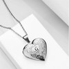 KunBead Heart Picture Locket Pendant Necklace Letter G Initial Photo