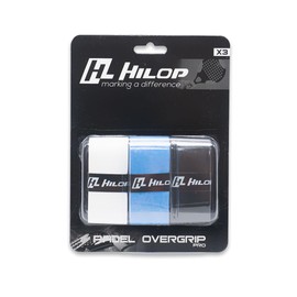 HILOP Padel overgrip (Black-White-Light Blue)