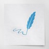 Decal Stickers of Feather Quill Pen Signing Signature (Azure Blue)