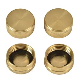Sanpaint,3/4 Inch Garden Hose End Caps, Female End Cap, Brass Spigot Cap, hose plug,faucet cap, 4 Pack