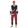 MALINRSSE 6 Pcs Men's Renaissance Pirate Costome Set Medieval Shirt