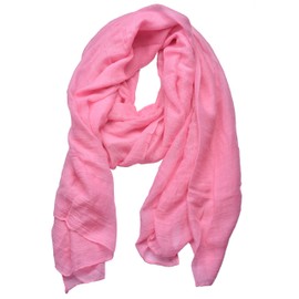 Outrip Light Soft Scarves Fashion Scarf Shawl Wrap For Women Men (Pink)(Size: One size)