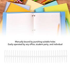 ZLXHDL Pack of 10 Plastic Comb Binding Combs, 2.3 cm, 22 mm Inner Diameter Binding Combs, 30 Holes Plastic Binding Combs, Binding Combs for A4 A5 Notebooks (White)