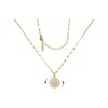 Sunflower Necklace Fidget Necklace for Women 14K Gold Plated Roating