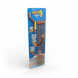 FlexiSnake Drain Weasel Sink Snake Cleaner - 18 inch - Drain Hair Clog Remover Tool with Rotating Handle & 5 Wand Refills - Thin, Flexible, Easy to Use on Most Drains & Grates - Made in USA - (5-Pack)