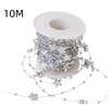 10M Sliver Pearl Beads String Star Beads String Plastic Pearl