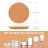 Cork Coasters for Drinks Absorbent - 6 Pcs Cork Coasters