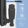 SVNR Thermostatic Radiator Valves (TRV), Textured Anthracite Grey, Angled Lockshield