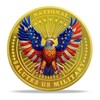 YGLLSSY 1 Pcs Military Challenge Coin Eagle Flag Salute Veterans