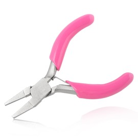 LEONTOOL 3 Inch Duckbill Pliers Mini Flat Nose for Jewelry Making - Smooth Jaw, Slim Line Precision Tool for Beading, Wire Bending, Hobby Craft