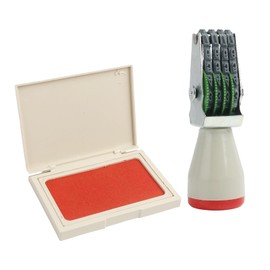 Egg Stamp with Date Display and Price, Ink Pad Included, Red Ink, Adjustable, Durable, Ideal for Farmers and Egg Sellers, Compact Size - Delivery (Pack of 1)