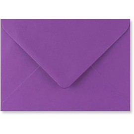 C6 Coloured envelopes for A6 Greeting Cards Wedding Invitation Crafts 114x162mm - Pack of 75 (Bright Purple)