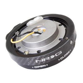 NRG Innovations NRG-SRK-400CF Carbon Fiber Race Steering Wheel Thin Version Quick Release Hub Adapter, 6-Hole Design & 6x70 and 6x74mm Bolt Patterns