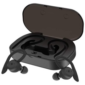 DLW True Wireless Earbuds Bluetooth 5.0 Headphones, Sports in-Ear TWS Stereo Mini Headset w/Mic HiFi Bass IPX7 Waterproof, One Step Instant Pairing Case Noise Cancelling Earphones (Black)