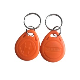 YARONGTECH 125khz key fob access rfid tag em4100 chip Orange Color keyfob (pack of 10)