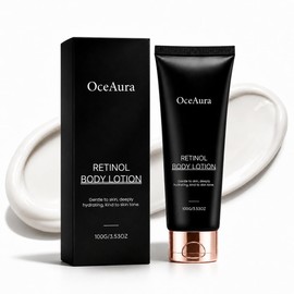 Retinol Body Lotion, Hydrating Body Moisturizer with Retinol, Lightweight Daily Body Cream for Smooth Looking Skin, Nourishing Lotion for Dry Skin, Gentle Full Body Skincare for Women & Men, 100g