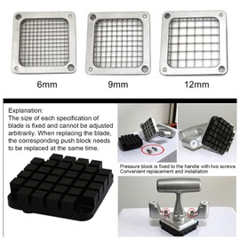 Replacement Chopper Blade, Blooming Onion Cutter Tomato Dicer Vegetable Chopper Onion Dicer Manual Potato Cutting Machine Blade French Fries Cutter Stainless Steel Blade(6mm)