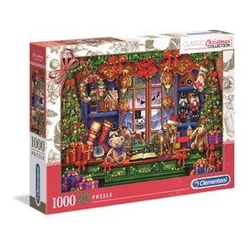 Clementoni - Puzzle 1000 Pieces - Old Chrismas Shop - Classic Christmas Collection - 69 X 50 cm - from 12 Years of Age to Adult - 39581