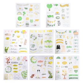 TYFGRT 8 Wedding Stickers, Creative Stickers, Wedding Decoration Stickers, Can Be Used To Decorate Guest Books, Greeting Cards, Photo Albums And Scrapbooks