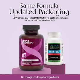 Neurobiologix DIM Pro - Diindolylmethane With Curcumin and Bioperine Black Pepper Extract (120 vegetable capsules) by NeuroBiologix