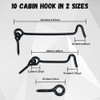 KITERI 10 Pcs Cabin Hook and Eye Latch, 2.5''/4'' Door