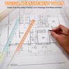 sourcing map Acrylic Clear Straight Rulers 15cm Metric Transparent Gradient