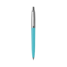 Parker Jotter Originals Ballpoint Pens | Pack of 4 | Glam Rock Collection | Azure Blue, Vermilion, Peacock Blue & Sunshine Yellow | Blue Ink