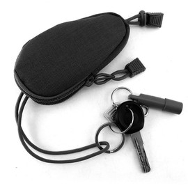 OFKPO Mini key bag made of Oxford fabric, portable key case with stainless steel key ring, Oxford fabric