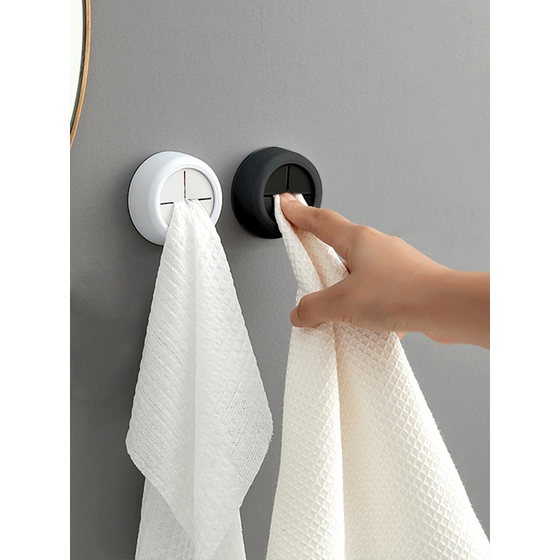THSIREE 6pcs Push Hooks for Towel, Self-Adhesive Kitchen Towel Holder,