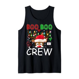 Reindeer Nurse Christmas Scrub Tops Boo Crew Nurse Xmas Tank Top