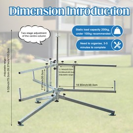Pcmursal Pex Piping Uncoiler, Pipe Reel Dispenser for 3/8" to 1", Pex Tube Uncoiler Suitable for Pipes, Radiant Potable Water, Floor Heating Pipes
