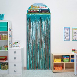 Fun Express Railroad Vbs Door Curtain Border - Party Decor - VBS Vacation Bible School Supplies/Decor - 1 Piece