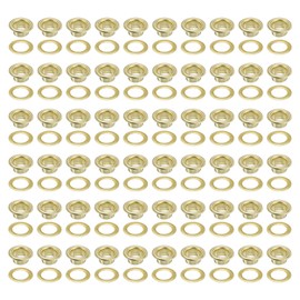 QUARKZMAN 200 Pieces Eyelet Tool Set 6 mm Metal Eyelet Set with Installation Tools for Shoes Clothing Leather Fabric Belt DIY Gold