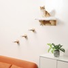 COOLEX Cat Wall Shelves, 3 Steps Scratch Post, Cat Bed