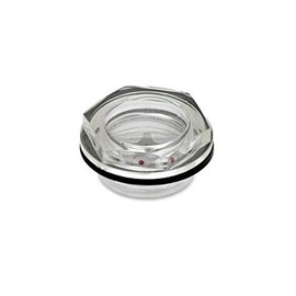 Elesa Oil Sight Glass with 25 mm Opening and G 1 Inch Thread, with Reflector