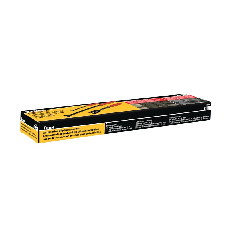 Titan 51053 3-Piece Automotive Clip and Fastener Remover Set