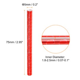 sourcing map 72pcs Bike Reflective Spoke Skins 0.2" Plastic Bicycle Spoke Reflectors Spoke Covers Trim Wrap Wheel 360°Visibility for Road Mountain Bike Motorcycles Decoration, Red