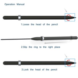 WSD Mechanical Pencils, Magnetic Control Pencil, CNC Machined, Universal 2.0mm Pencil Refill, Black