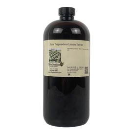 Lemon Extract - Pure and Terpeneless - Tart Lemony Flavor for Cakes - Cookies - Icing - Filling - Terpeneless - PG Free - Non-GMO - Gluten Free - Kosher - Vegan - 32 ounces