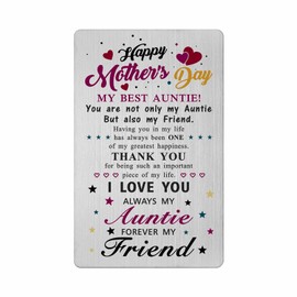 FALOGI Auntie Mothers Day Card, Mothers Day Gifts for Auntie from Niece Nephew, Happy Mothers Day My Auntie