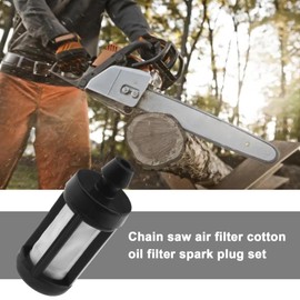 OTOTEC Set of 3 Air Filter Spark Plug Fuel Filter Compatible with Stihl MS170 2-Mix, MS180 2-Mix Chainsaw Replaces 1130 141 1700/0000 350 3500
