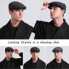 Comilaka Men's Flat Cap Barret Cap Gatsby Peaked Cap Adjustable